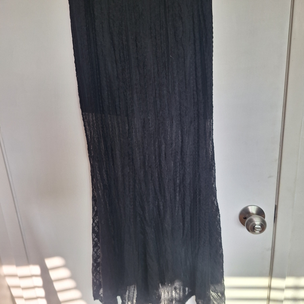 KILLSTAR julia's Betrayal Black Lace Maxi Layered Skirt Size XS - Picture 6 of 7
